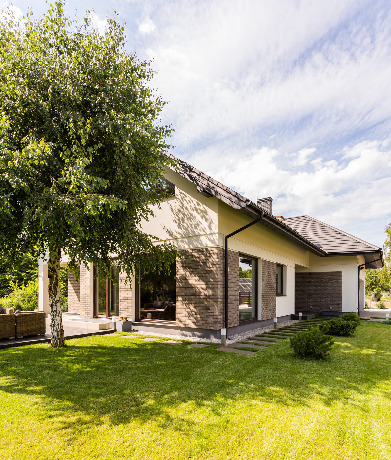 Big house in the suburbs